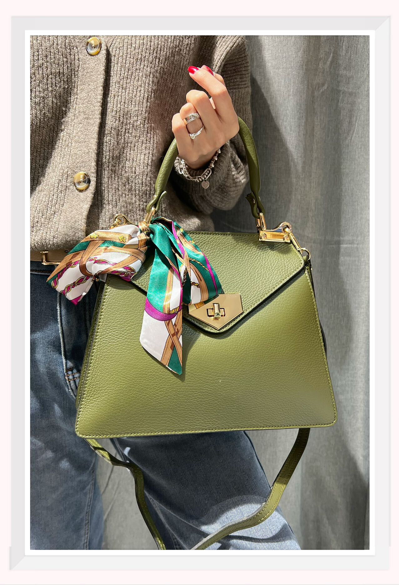 Wholesaler Z & Z - Grained leather handbag