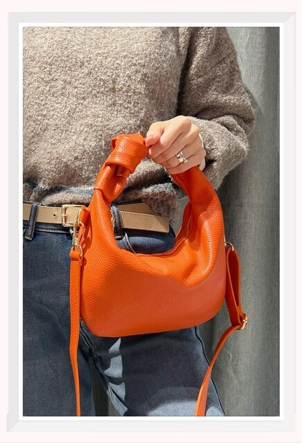 Wholesaler Z & Z - Small format grained leather handbag