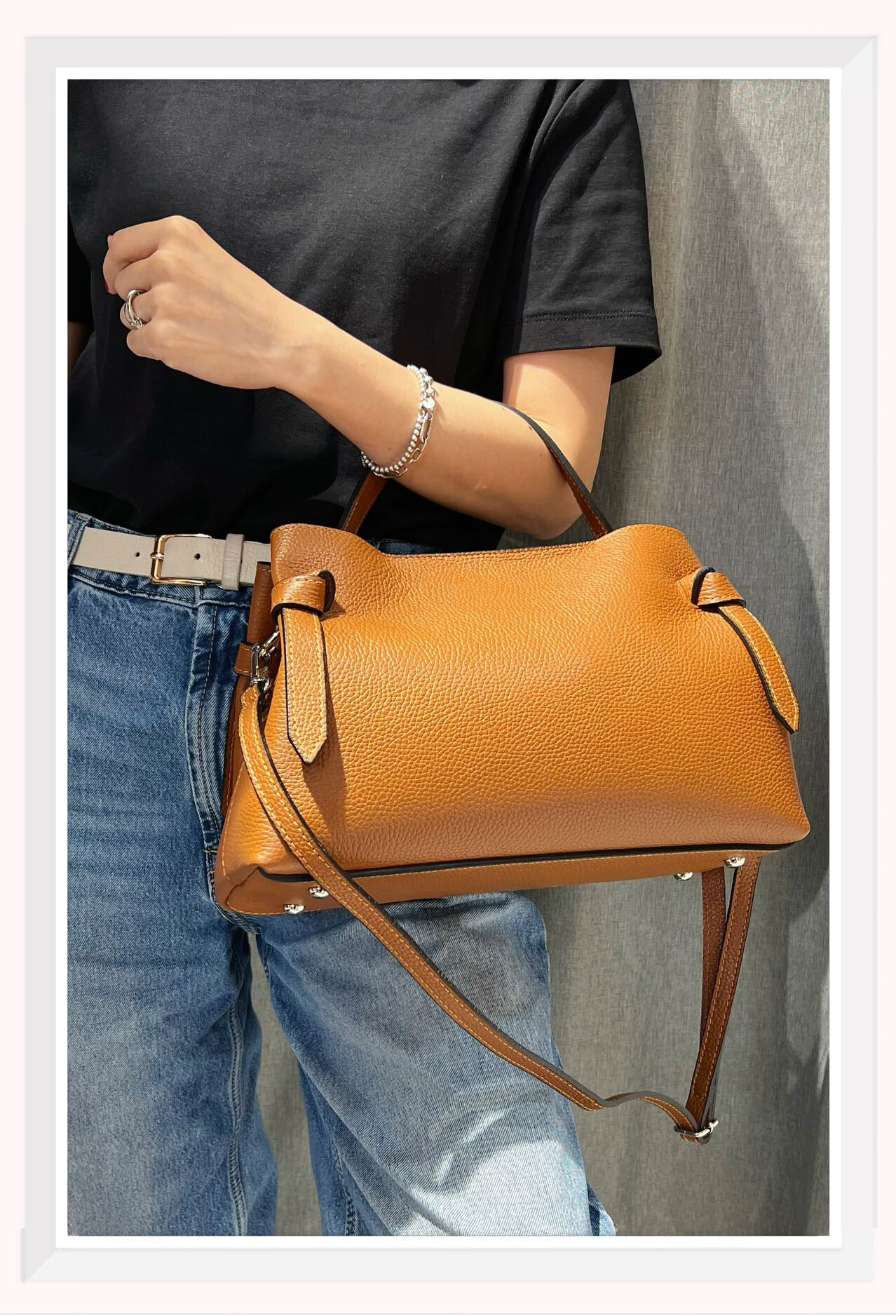 Wholesaler Z & Z - Grained leather handbag