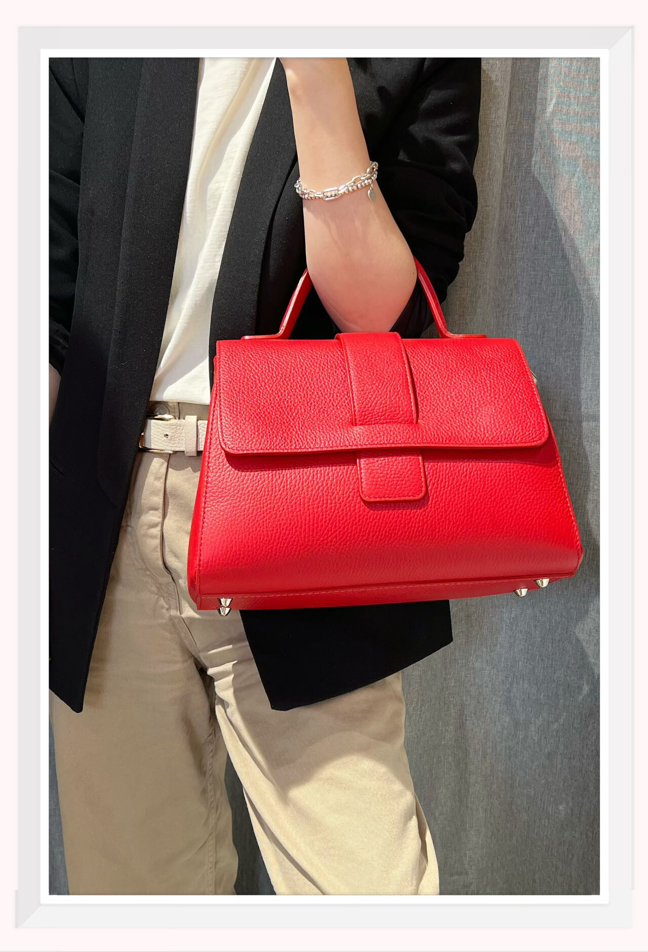 Wholesaler Z & Z - Grained leather handbag