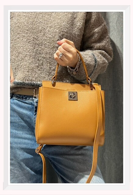 Grossiste Z & Z - Sac à main en cuir de vachette grainé taille moyenne