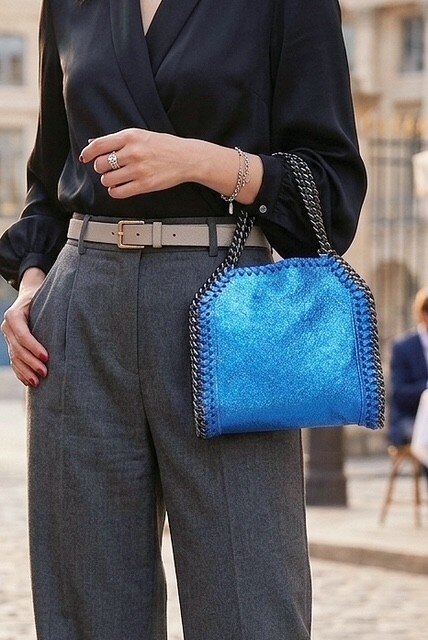 Großhändler Z & Z - Irisierende Lederhandtasche