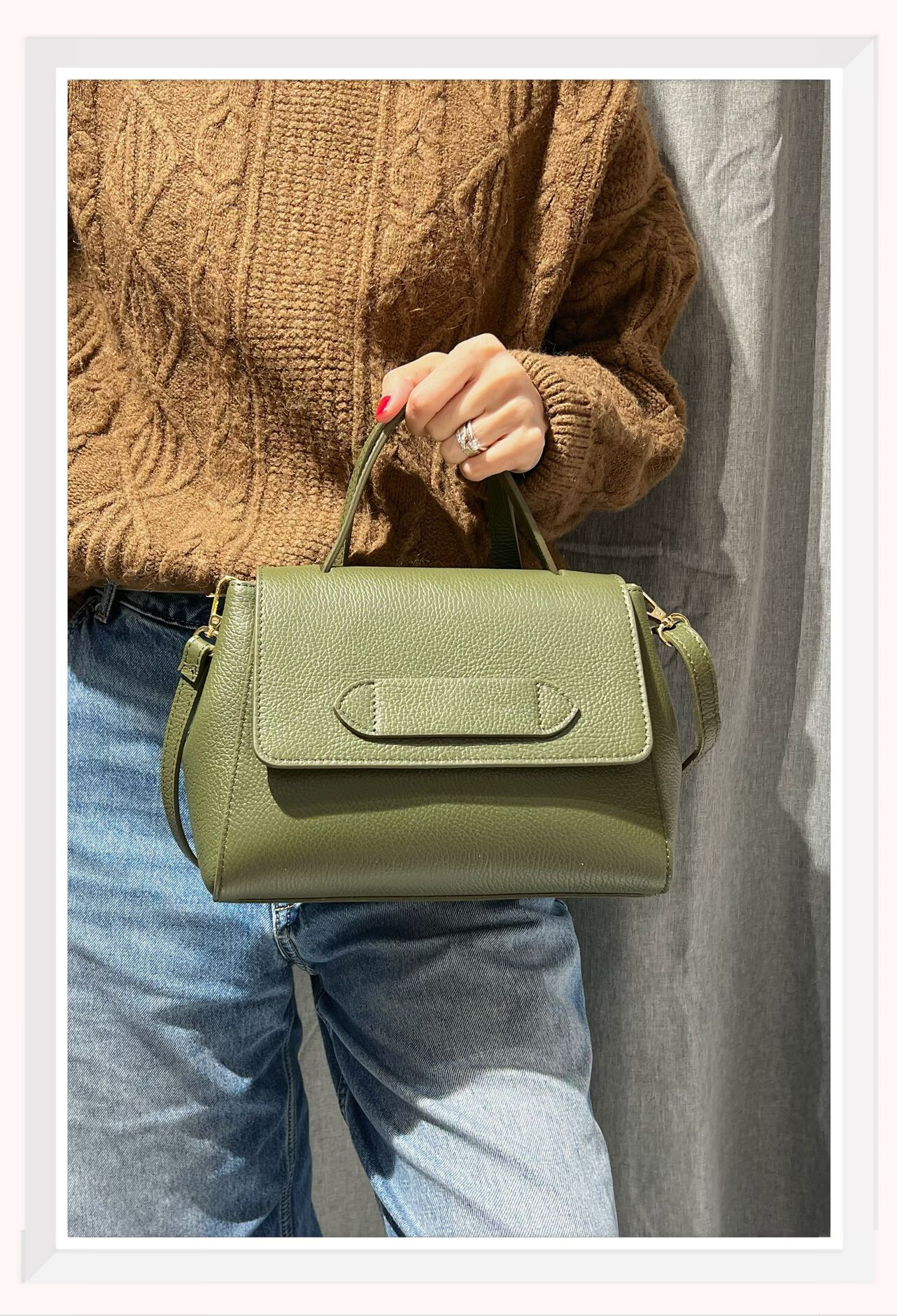Wholesaler Z & Z - Medium grained leather handbag