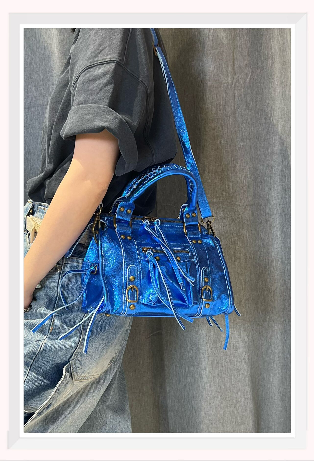 Wholesaler Z & Z - Iridescent leather handbag