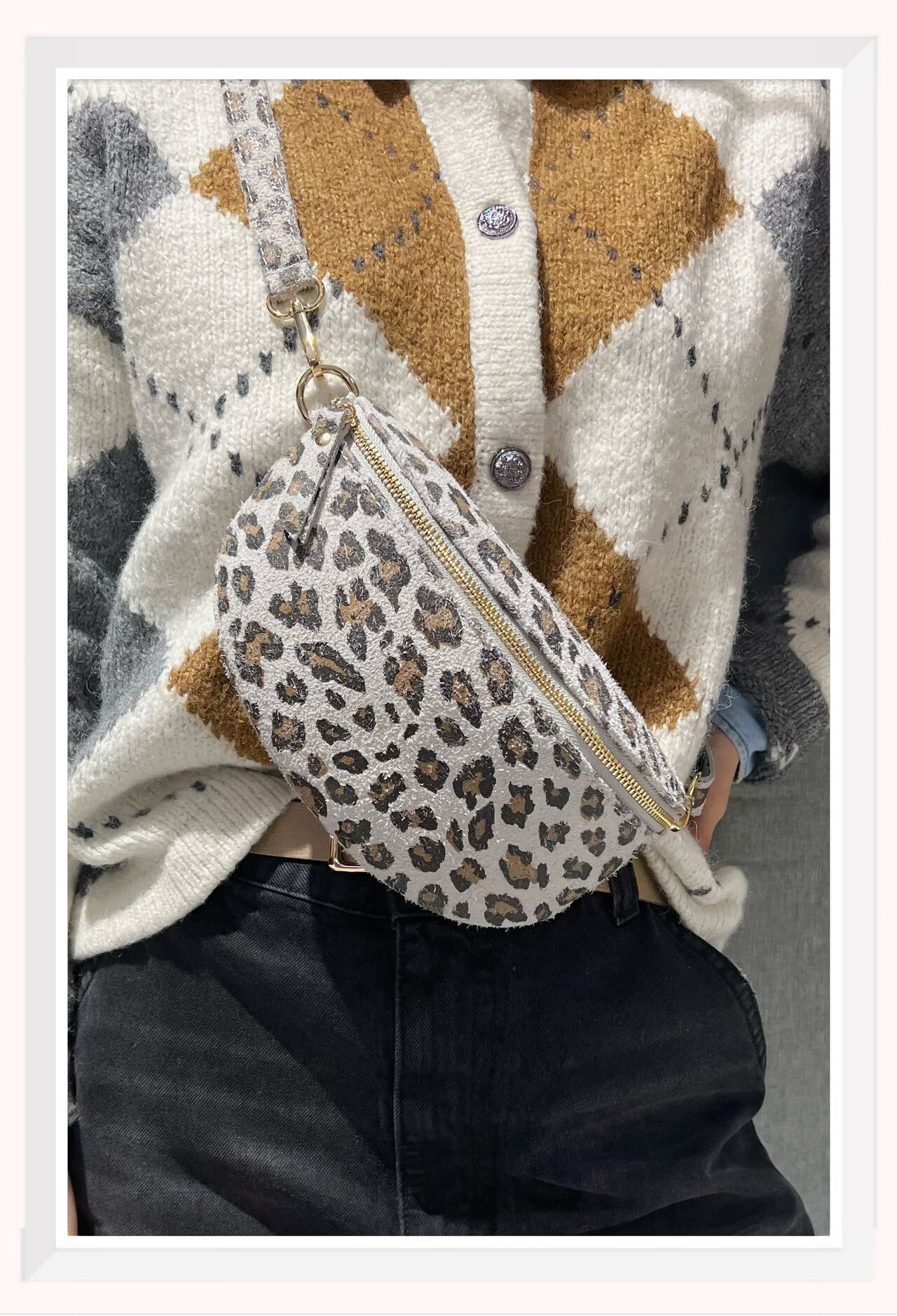 Grossista Z & Z - Fascia in pelle stampa leopardo