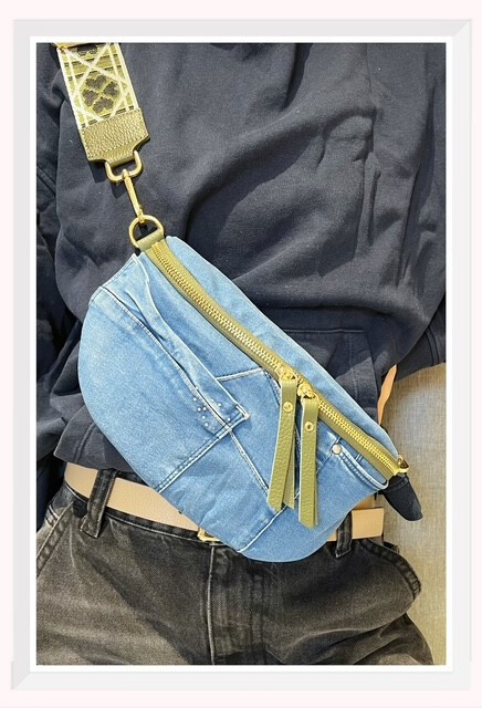 Grossista Z & Z - Banana Bag in jeans personalizzati senza spalline