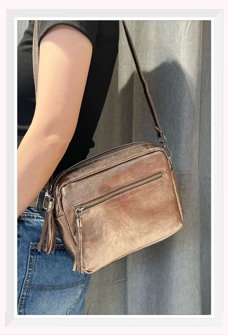 Wholesaler Z & Z - Iridescent leather shoulder bag