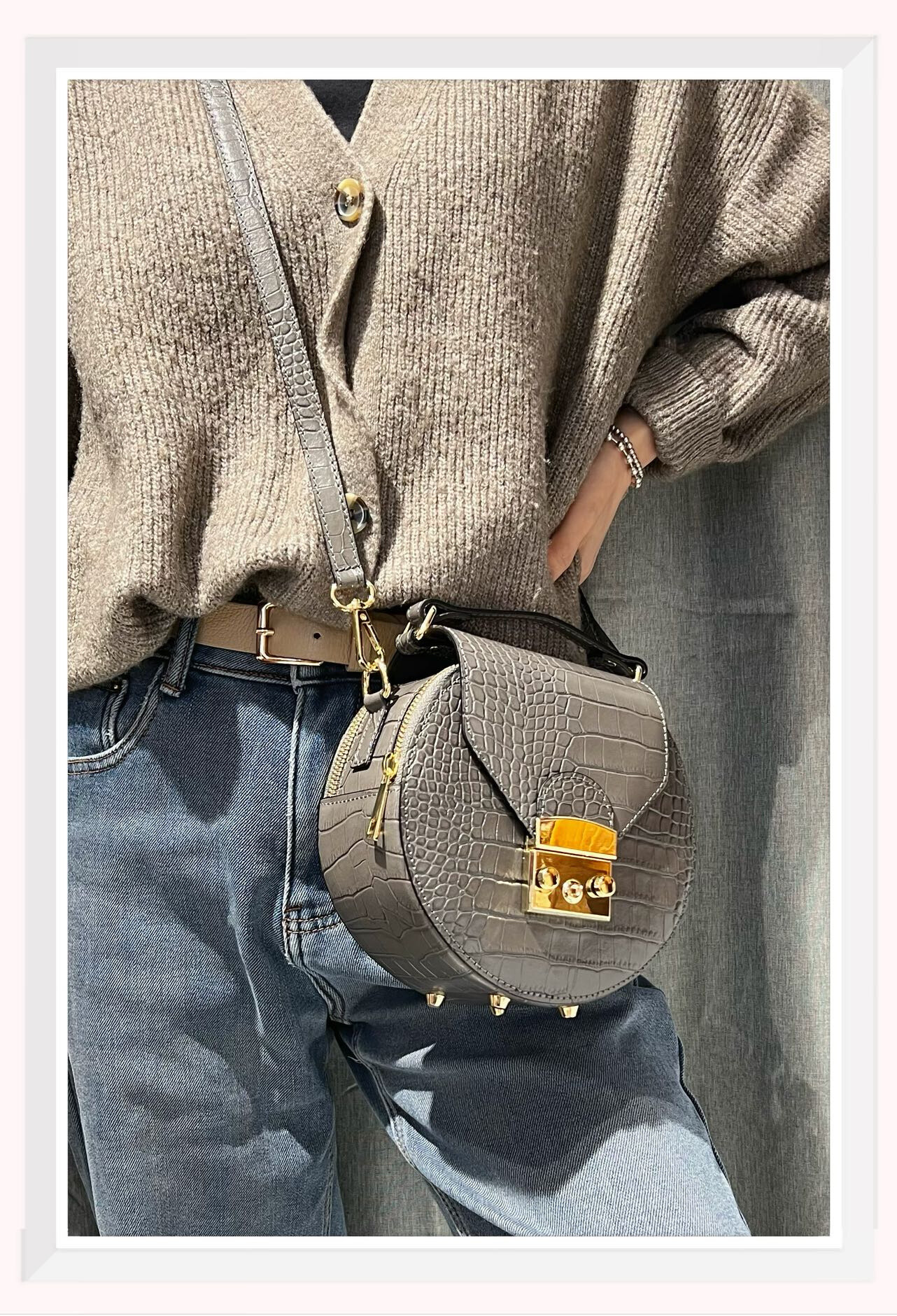 Mayorista Z & Z - Bolso bandolera de piel efecto cocodrilo