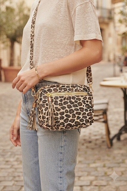 Wholesaler Z & Z - Leopard print suede shoulder bag
