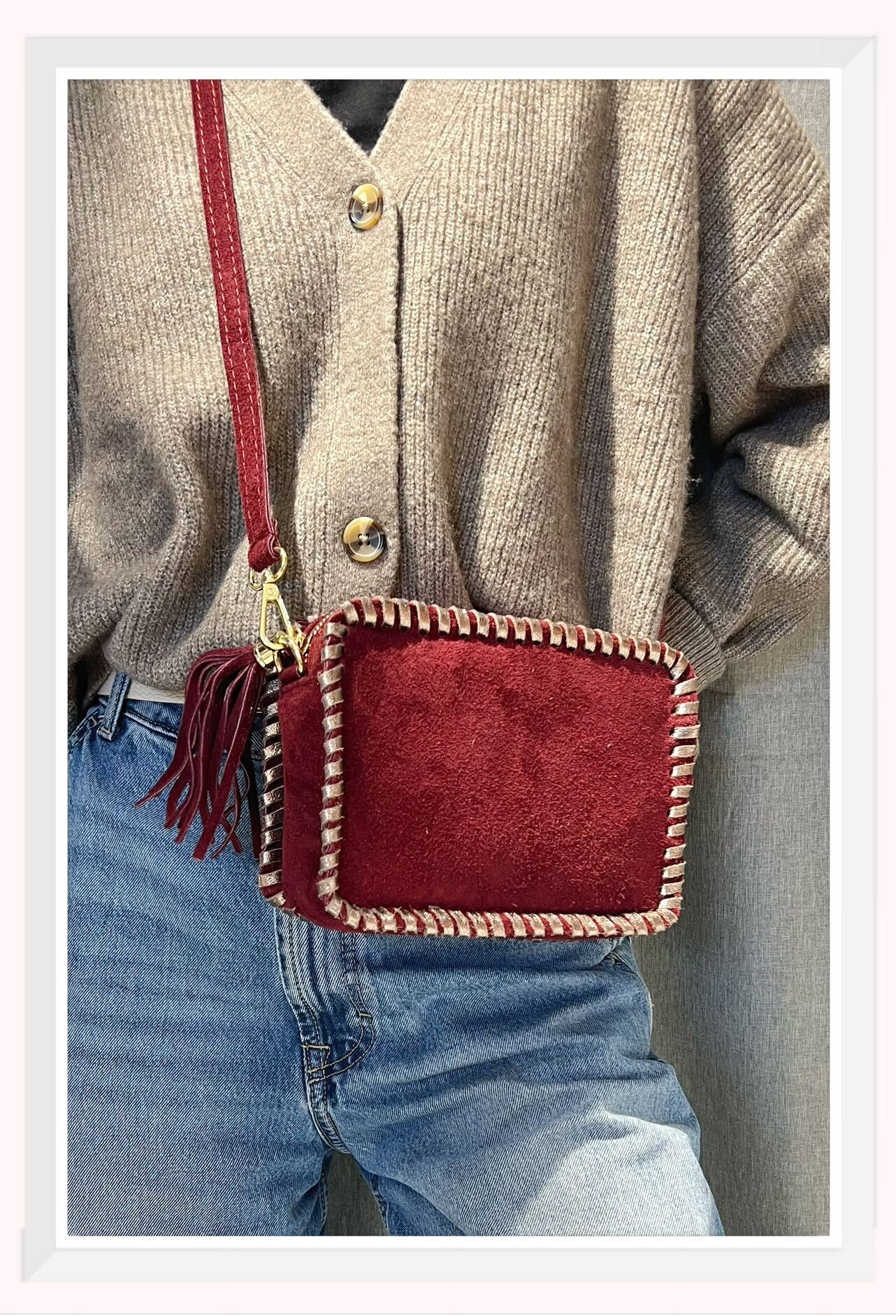 Grossiste Z & Z - Sac à bandoulière en daim