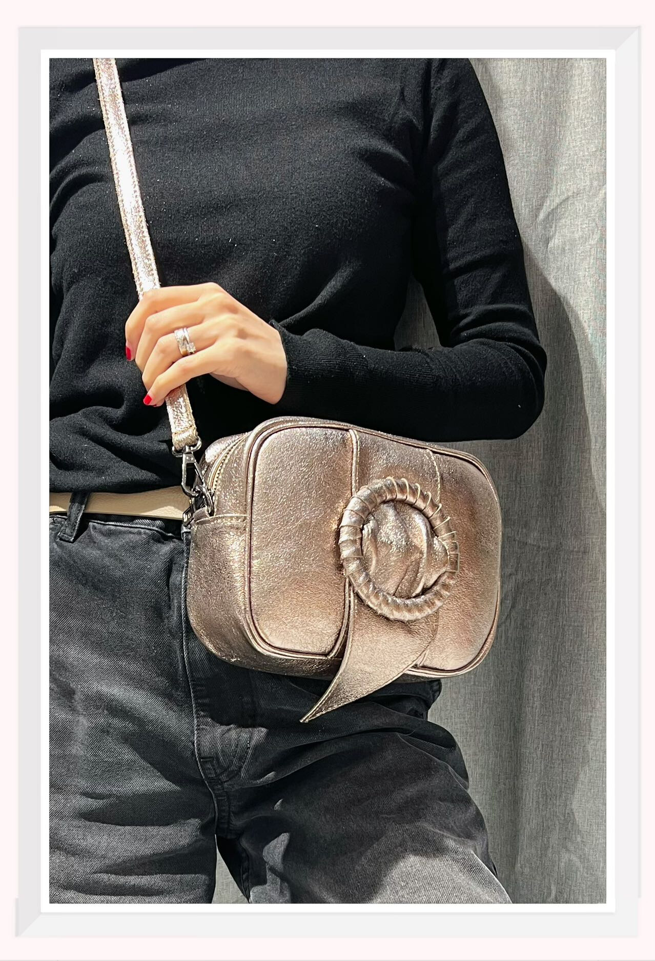 Grossiste Z & Z - Sac à bandoulière en cuir irisé