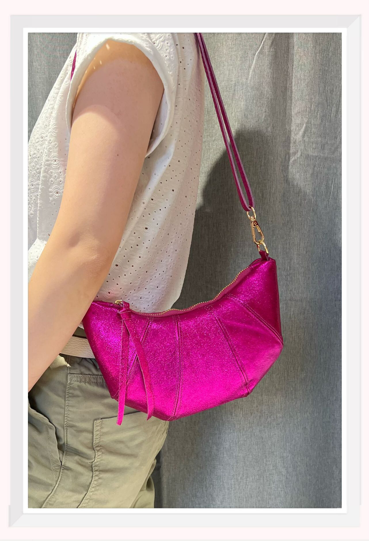 Grossiste Z & Z - Sac à bandoulière en cuir irisé