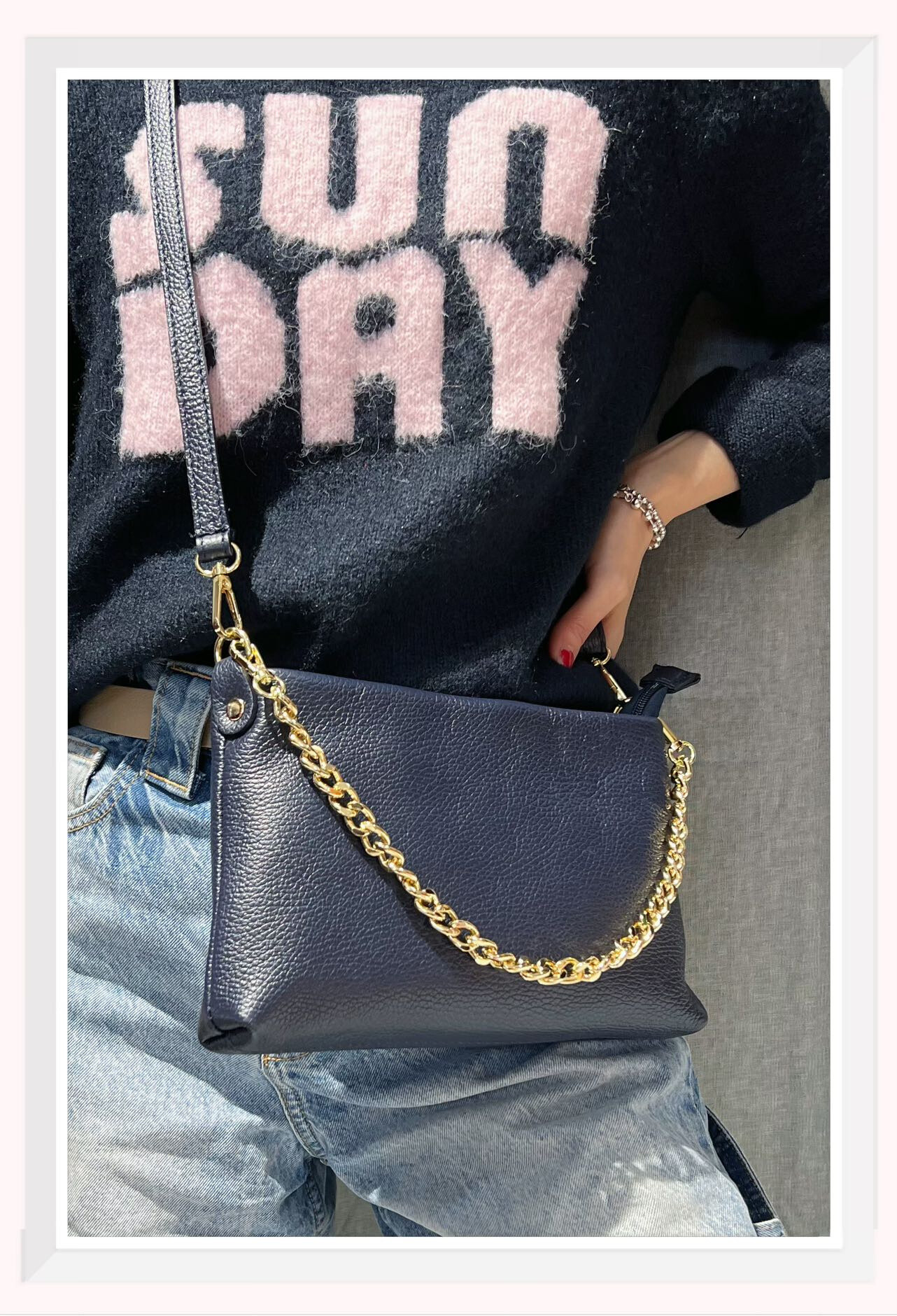 Wholesaler Z & Z - Grained leather shoulder bag