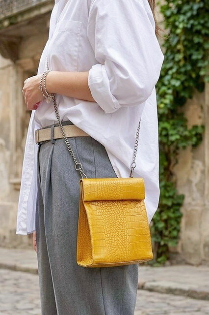 Wholesaler Z & Z - Croc-effect leather crossbody bag