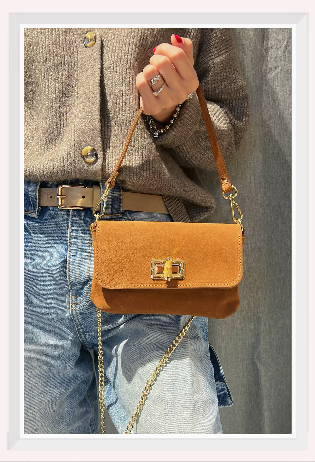 Wholesaler Z & Z - Suede shoulder bag