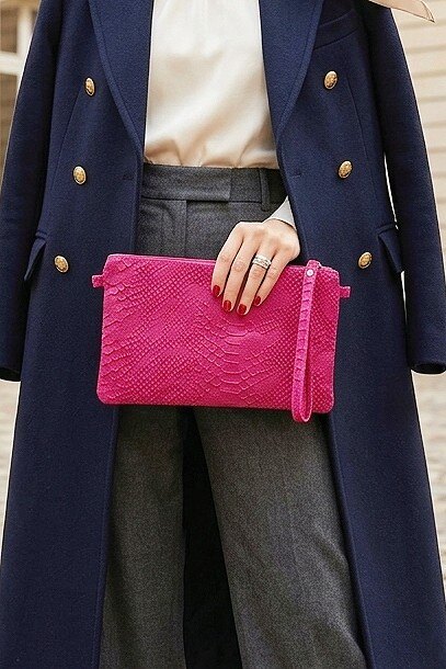 Wholesaler Z & Z - Leather clutch bag
