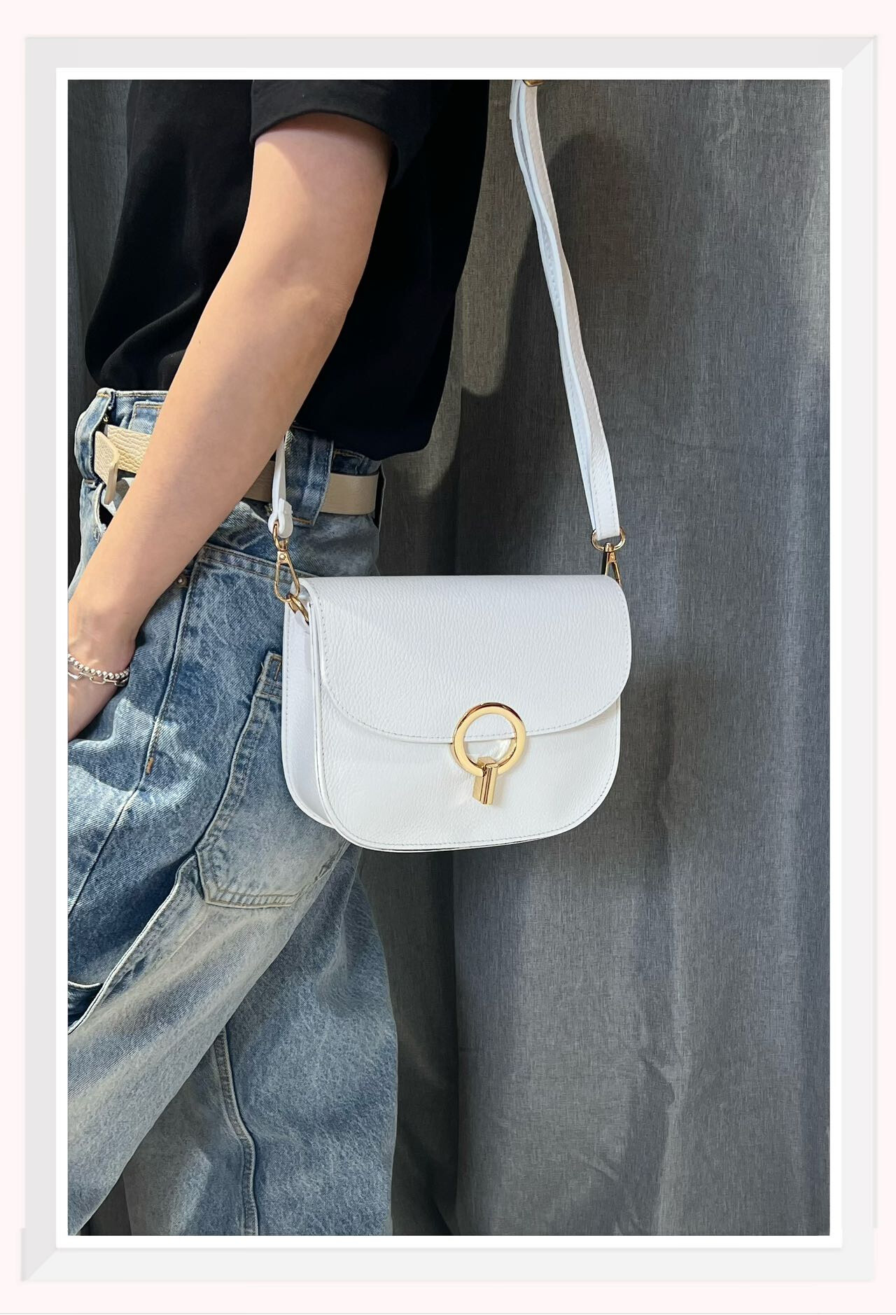 Mayorista Z & Z - Bolsa. con correa de cuero de grano