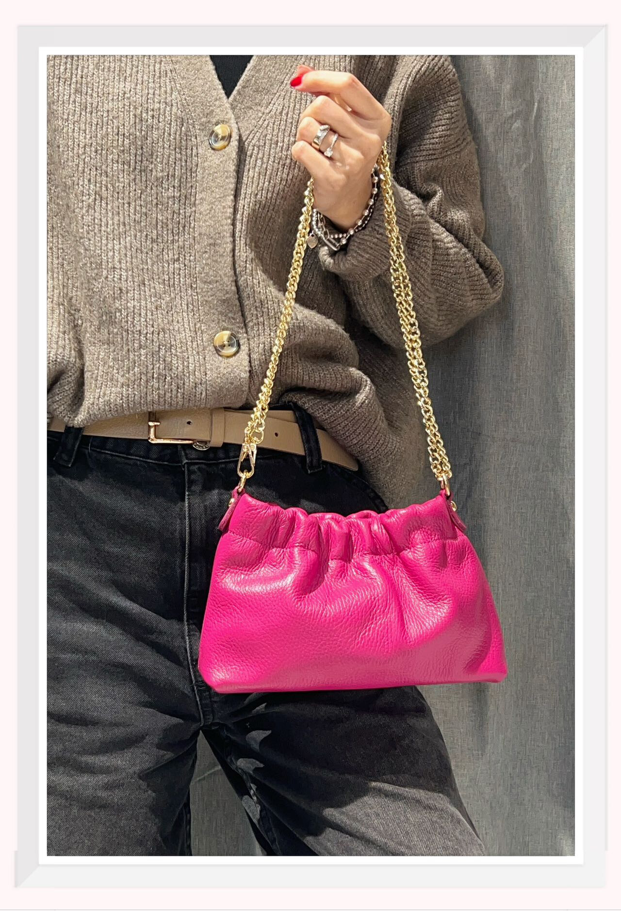 Wholesaler Z & Z - Grained leather shoulder bag