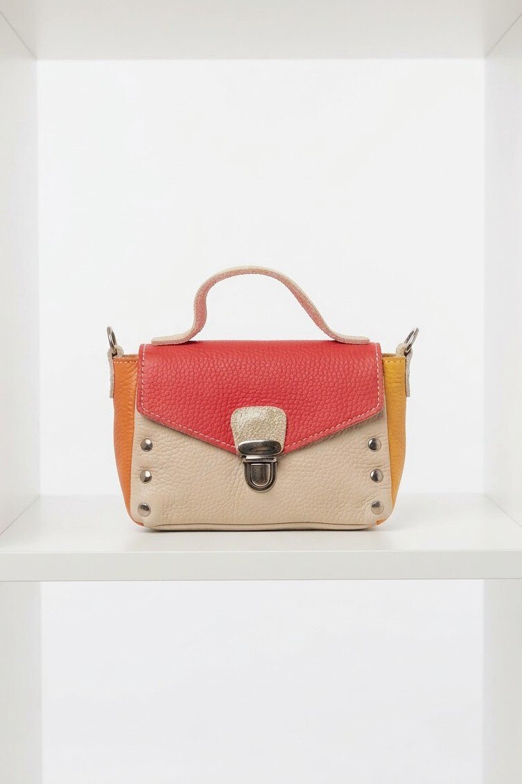 Wholesaler Z & Z - Small multicolored leather crossbody bag