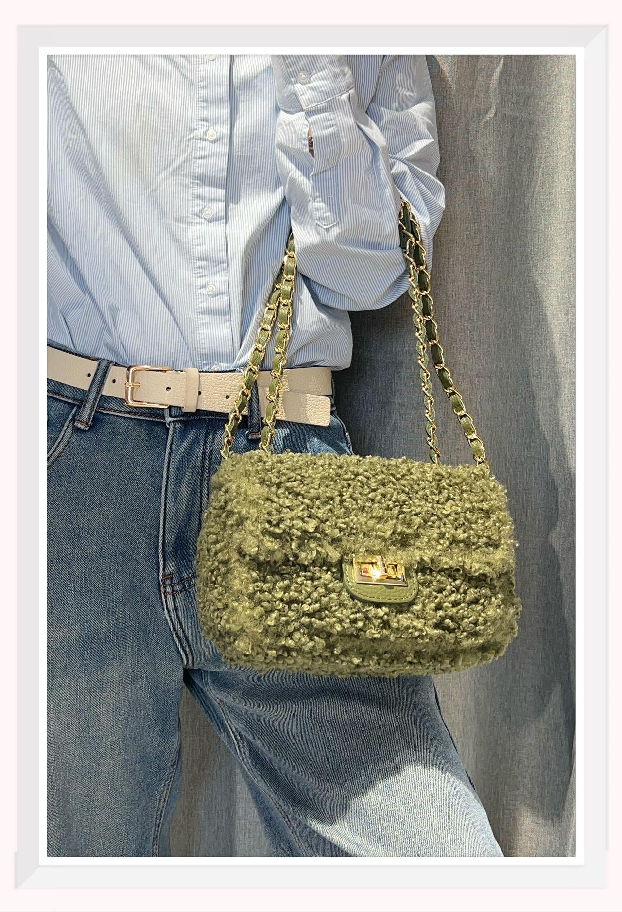 Wholesaler Z & Z - Faux fur and leather shoulder bag