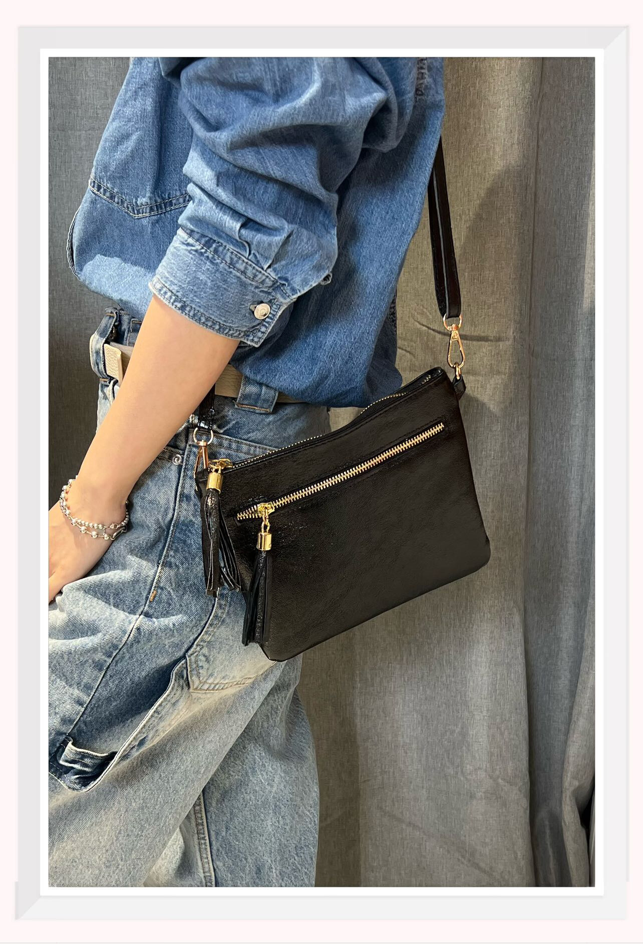 Wholesaler Z & Z - Iridescent leather shoulder bag