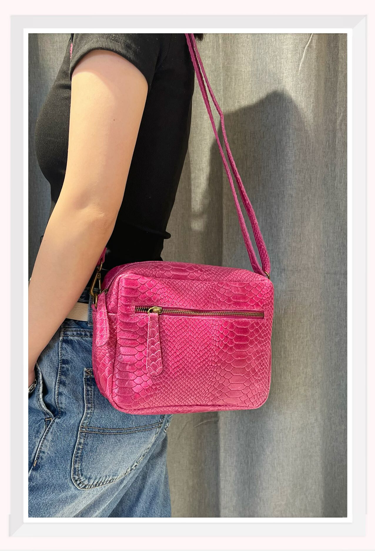 Grossiste Z & Z - Sac à bandoulière en cuir imprimé python