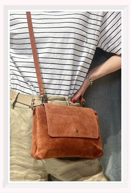 Wholesaler Z & Z - Suede shoulder bag two pockets