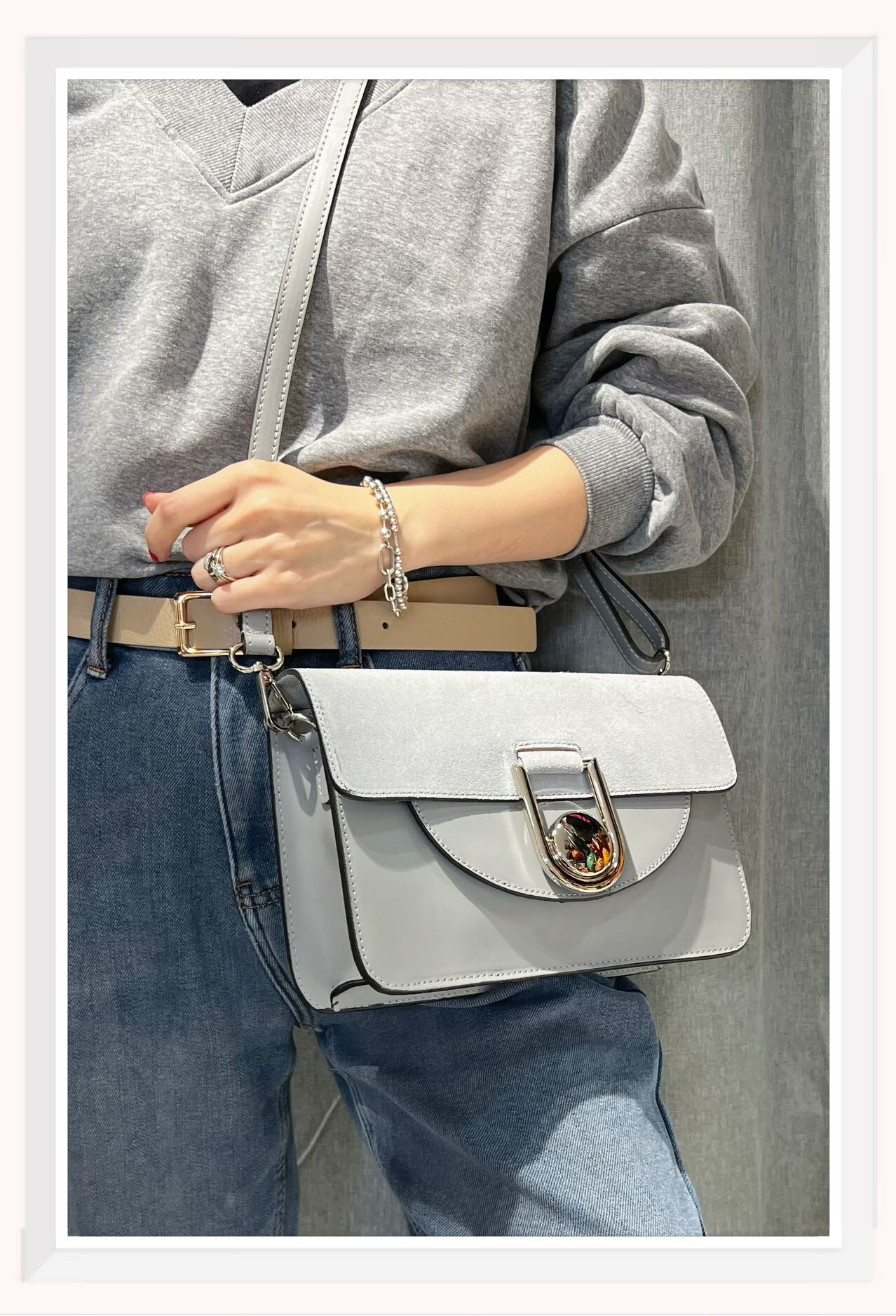 Grossiste Z & Z - Sac à bandoulière en cuir rabat en daim