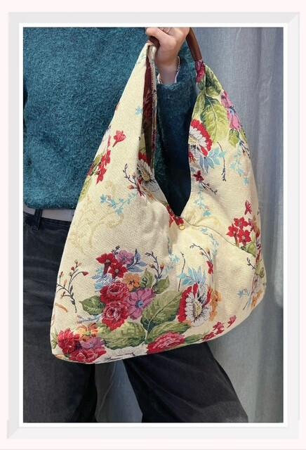 Grossiste Z & Z - Sac à l'épaule en tissu motif fleurs