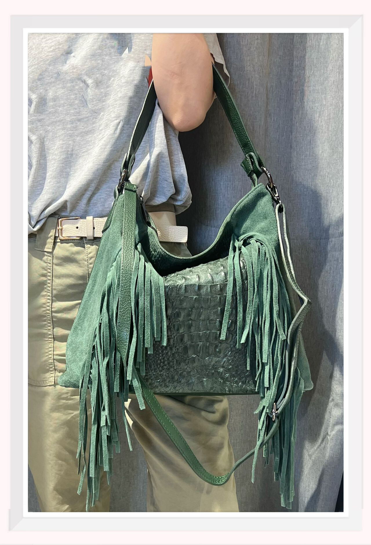 Grossiste Z & Z - Sac à l'épaule en cuir franges
