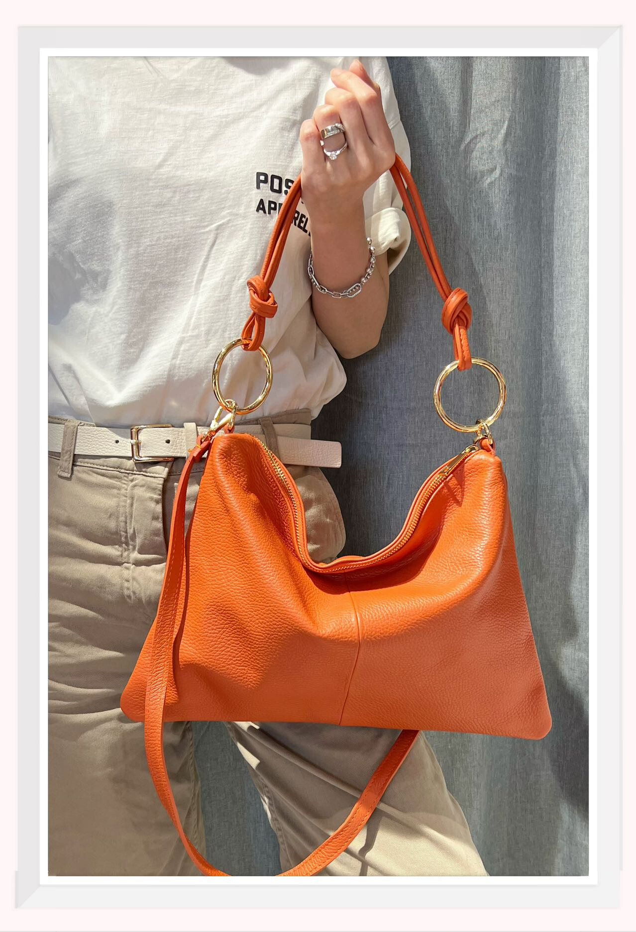 Wholesaler Z & Z - Grained leather shoulder bag
