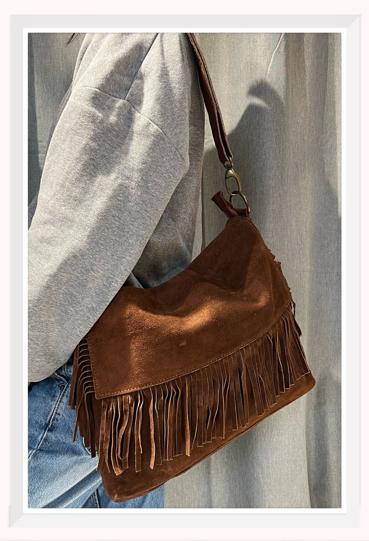 Wholesaler Z & Z - Daim's shoulder bag fringes