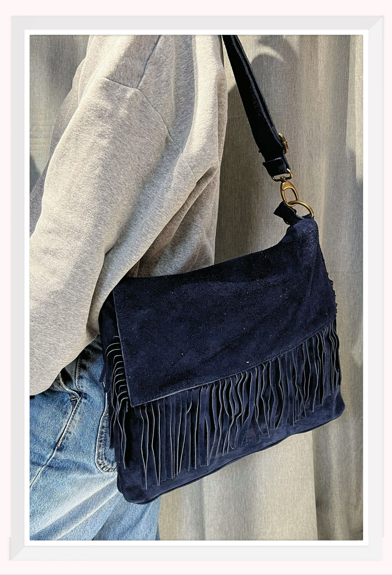 Wholesaler Z & Z - Daim's shoulder bag fringes