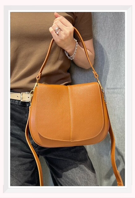 Wholesaler Z & Z - Speeded leather shoulder bag two compartments