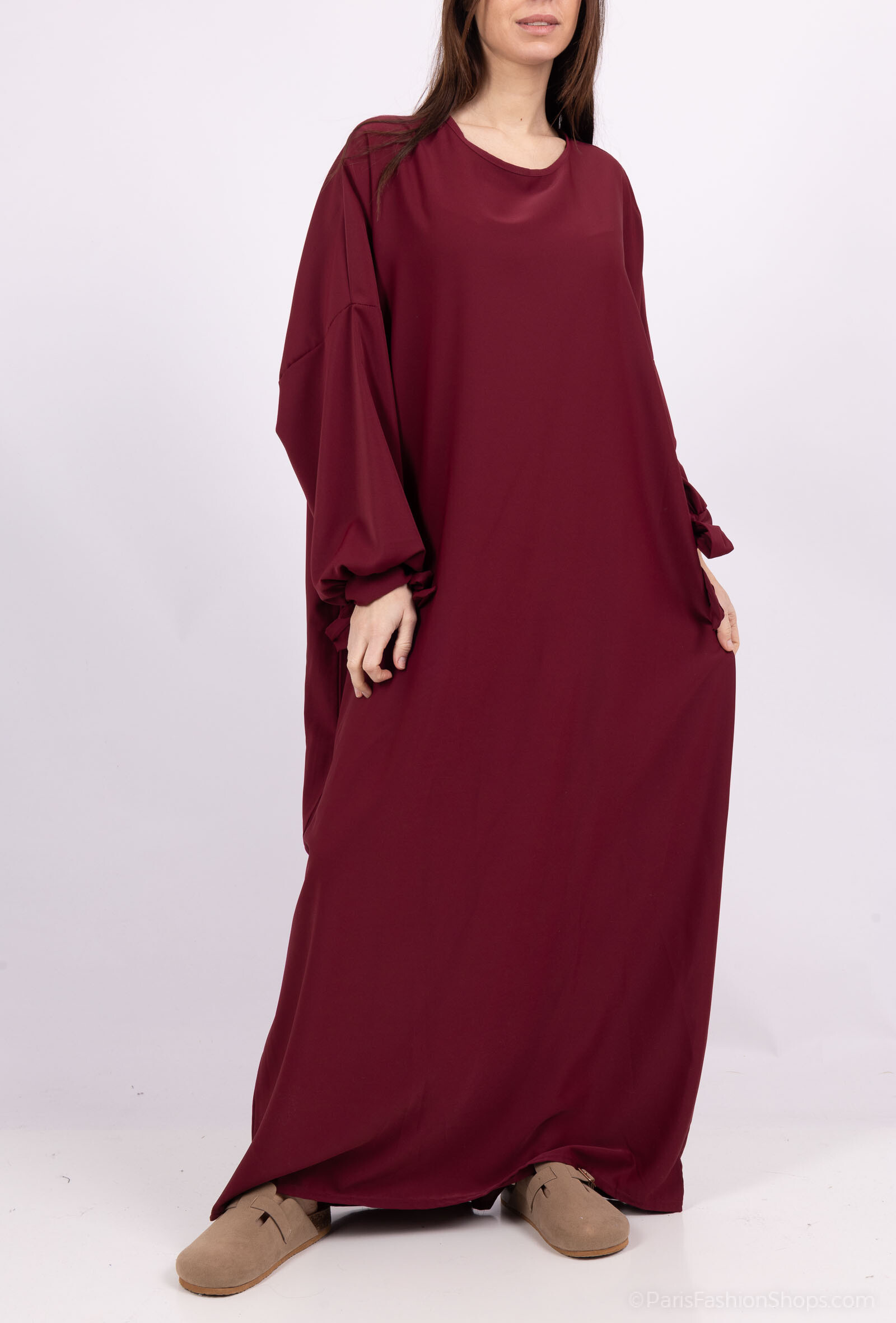 Grossiste ZABULON 3 - Abaya longue soie de médine
