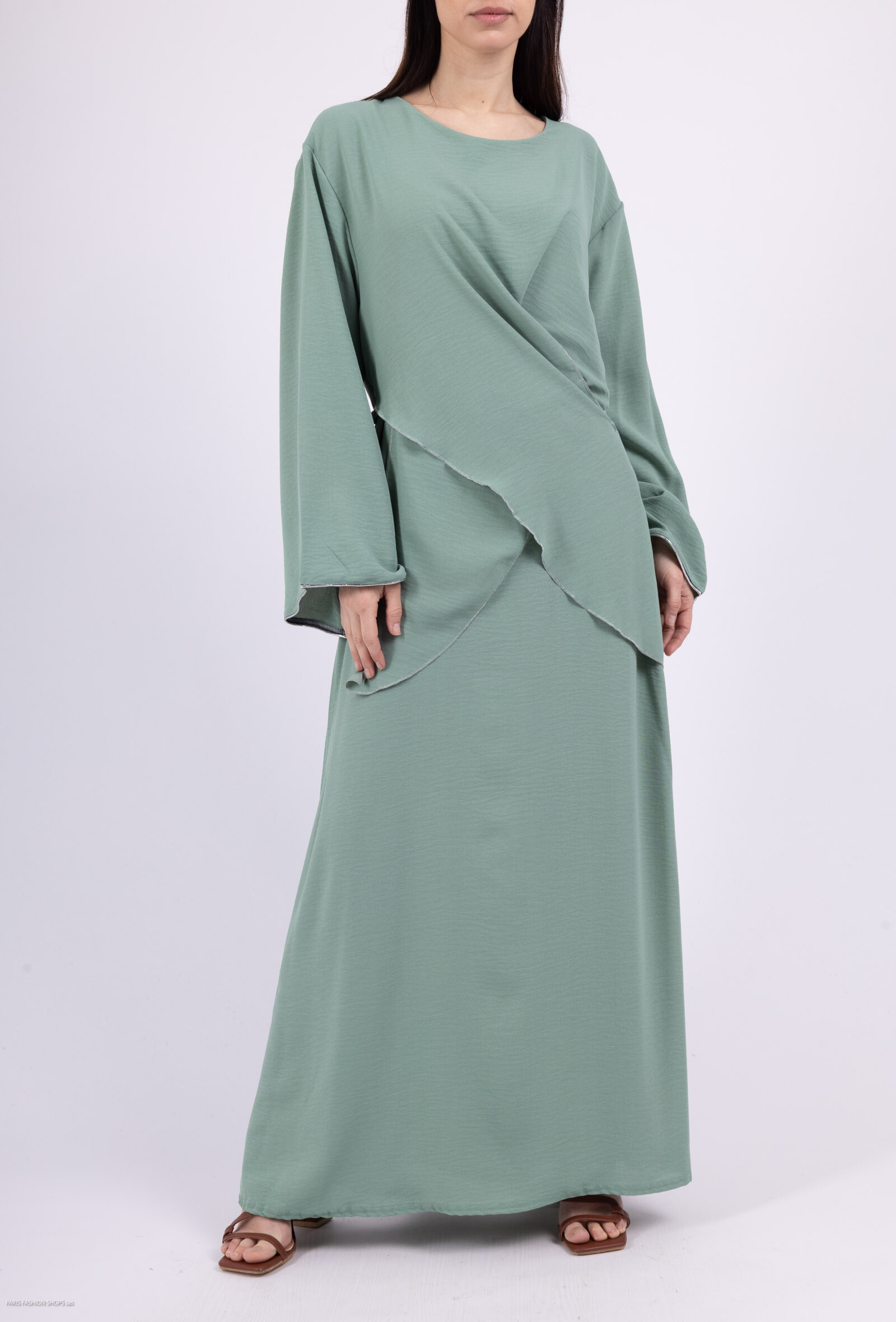 Grossiste ZABULON 3 - Abaya robe strass argenter en jazz