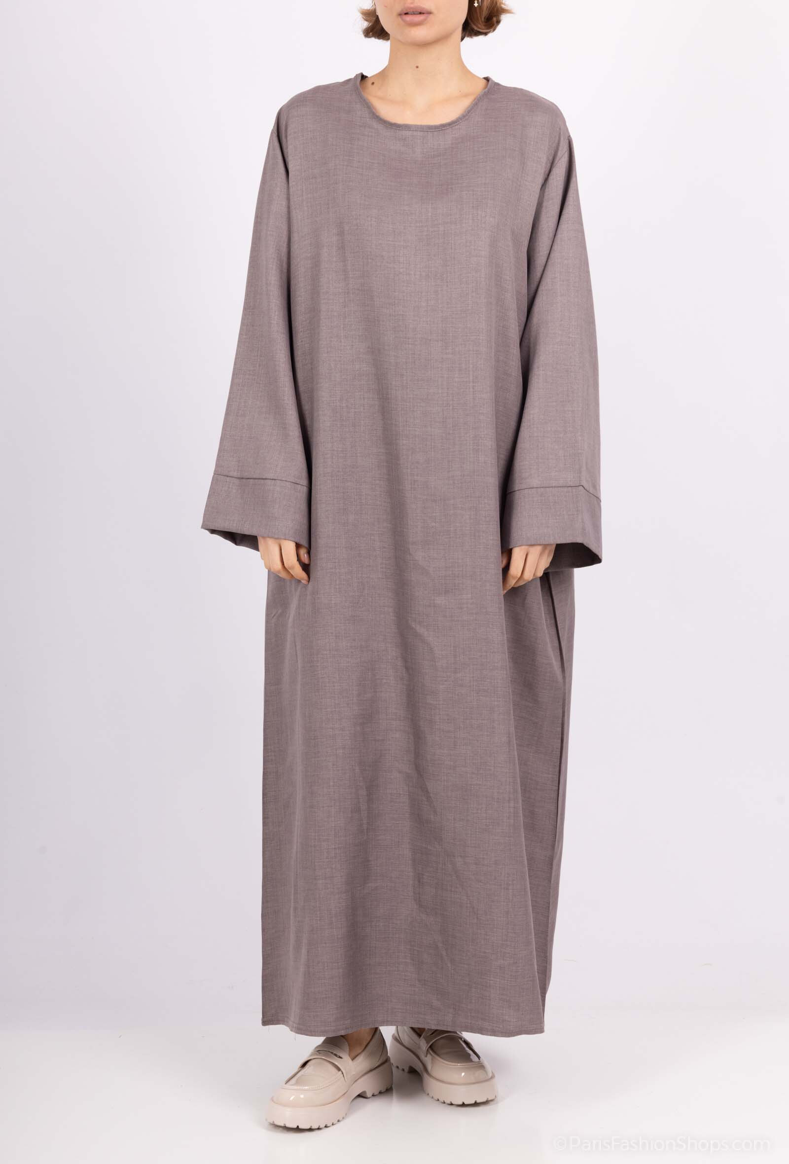 Grossiste ZABULON 3 - Robe longue simple imitation de lin