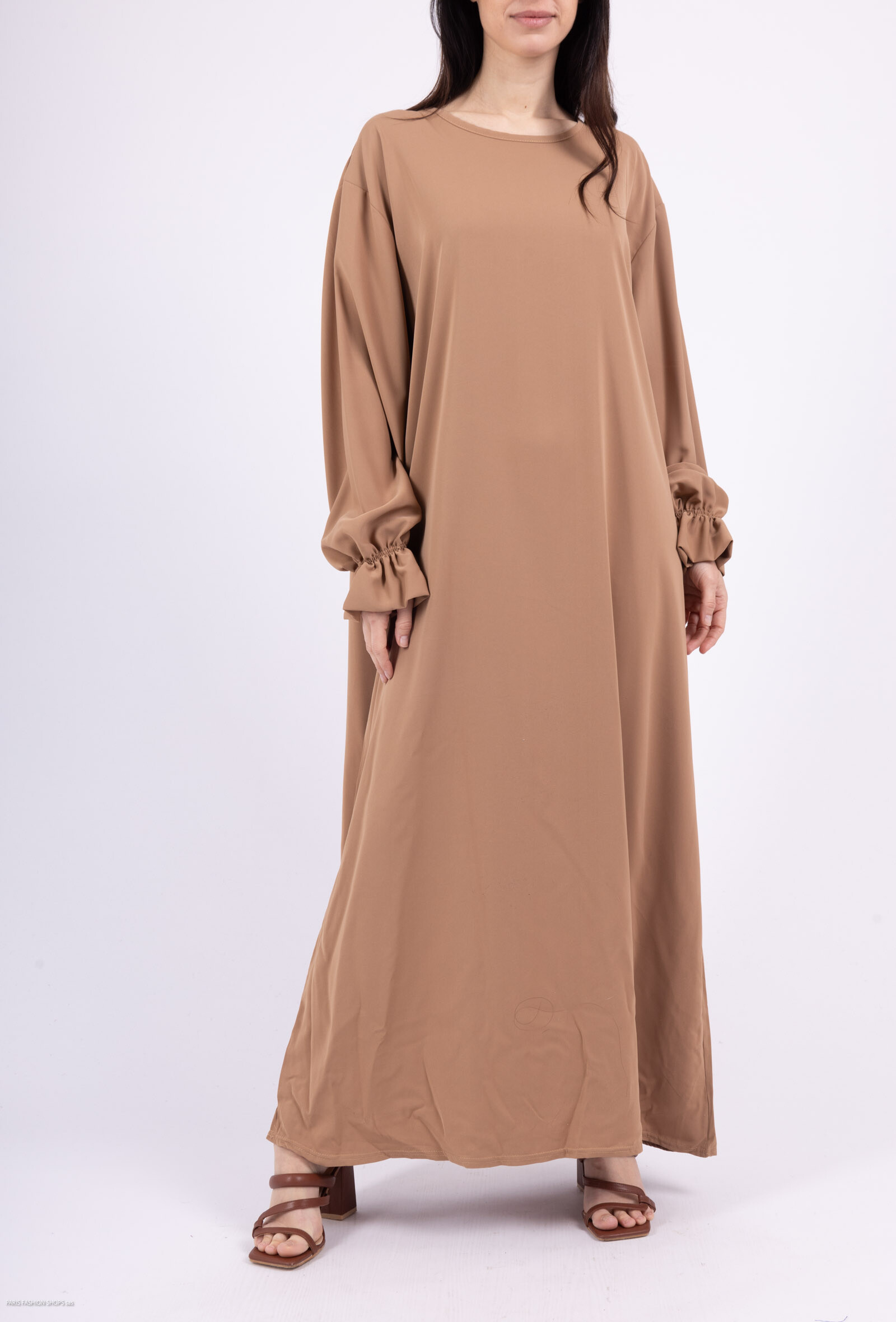 Grossiste ZABULON 3 - Robe simple tulipes soie de médine