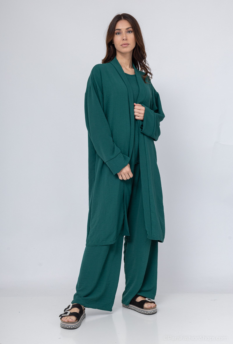 Wholesaler ZABULON 3 - Top, open kimono and pants sets