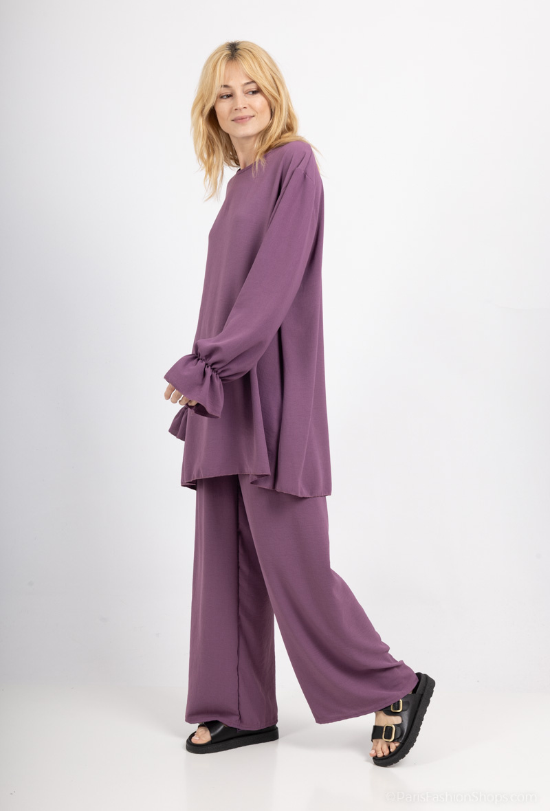 Wholesaler ZABULON 3 - Jazz tulip sleeve top and pants set