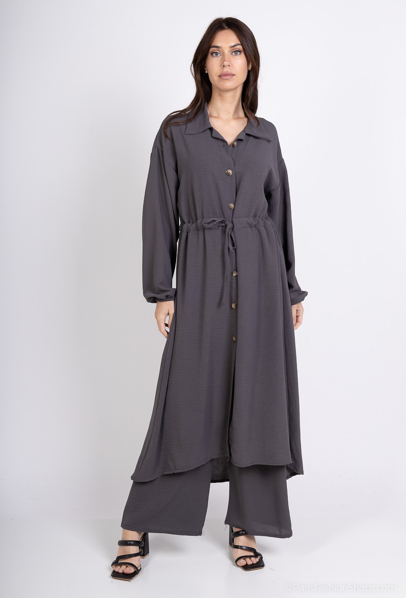 Wholesaler ZABULON 3 - JAZZ long blouse and wide pants set