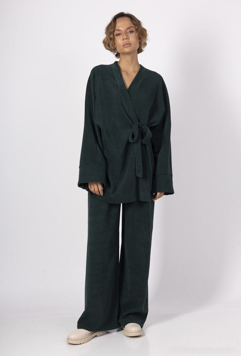 Wholesaler ZABULON 3 - Wrap-around kimono & pants set