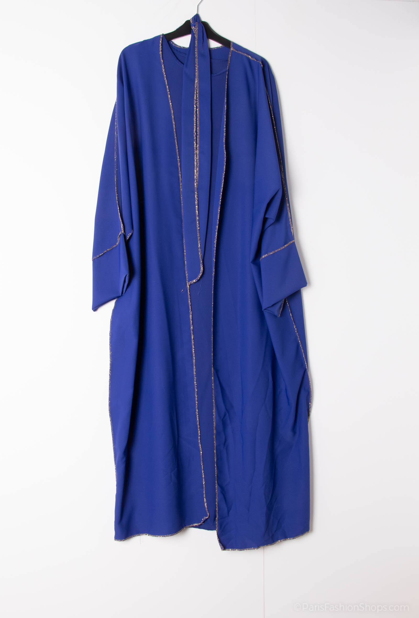 Set de kimono dorado y un vestido de seda medina - Azul real - 1 - formato grande