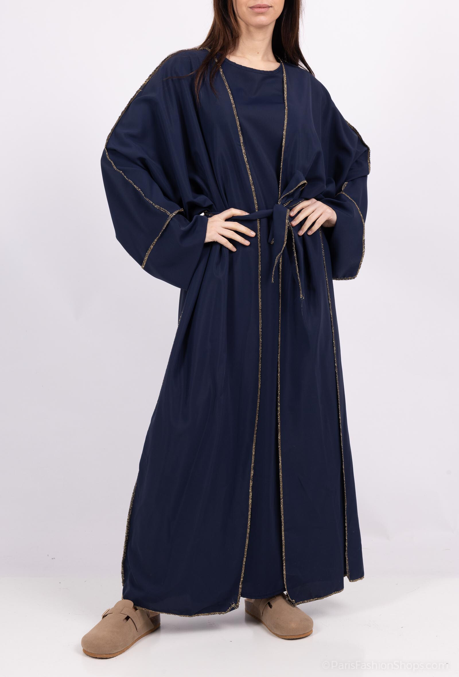 Set de kimono dorado y un vestido de seda medina - Armada - 3 - formato grande