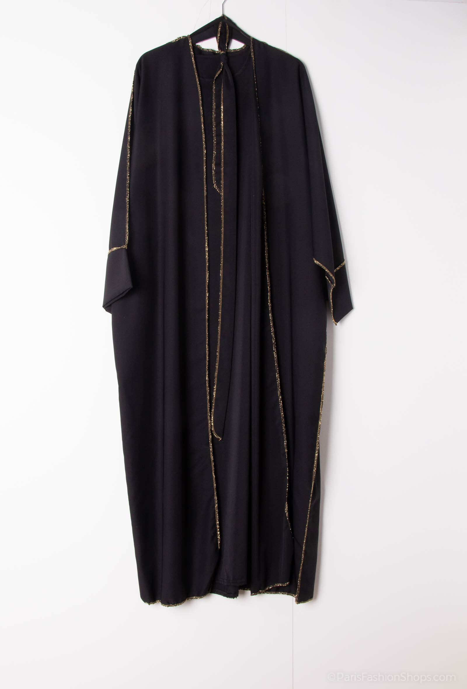 Set de kimono dorado y un vestido de seda medina - Negro - 1 - formato grande