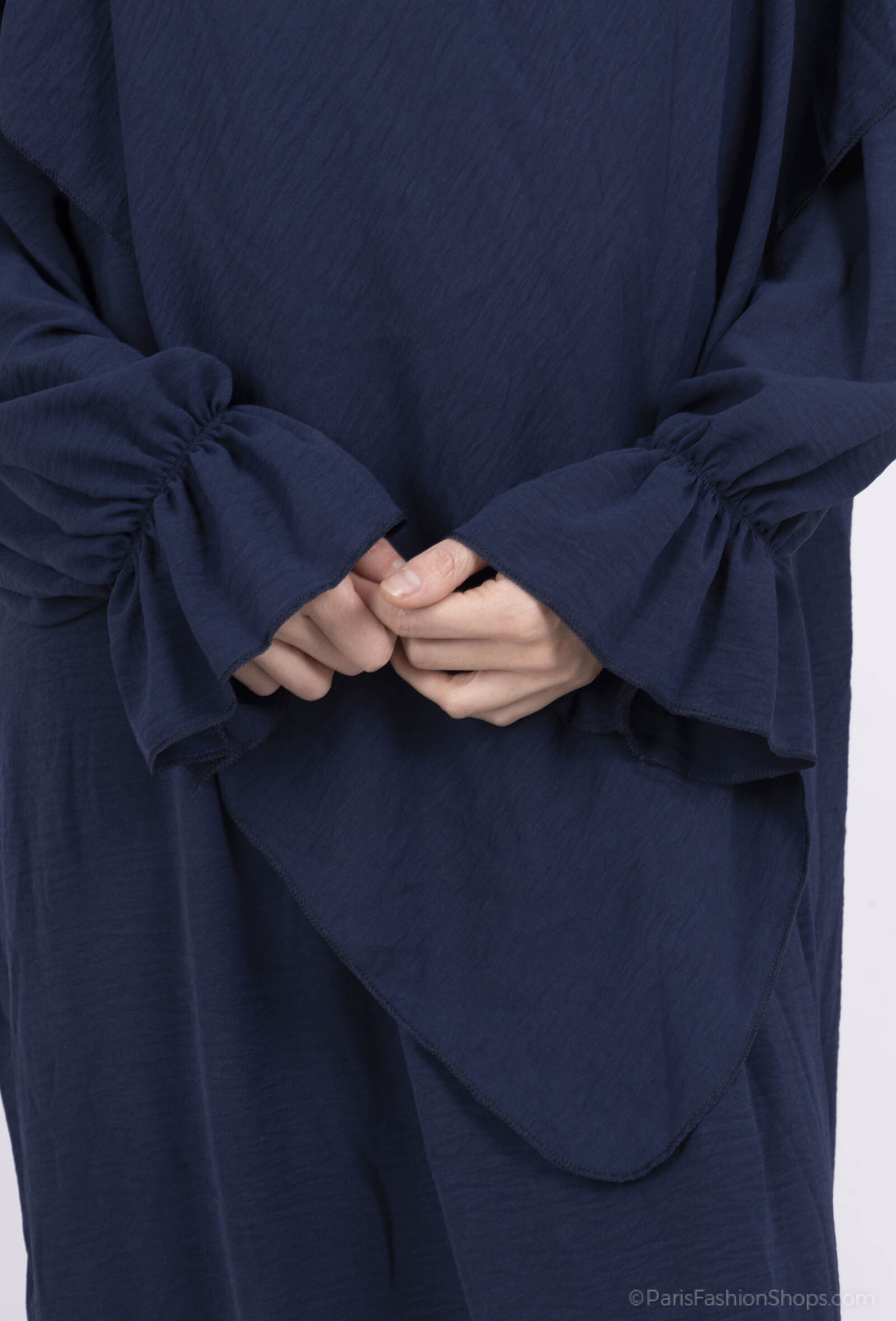 Completo abito in jersey Khimar - Blu Marino 5 - miniatura