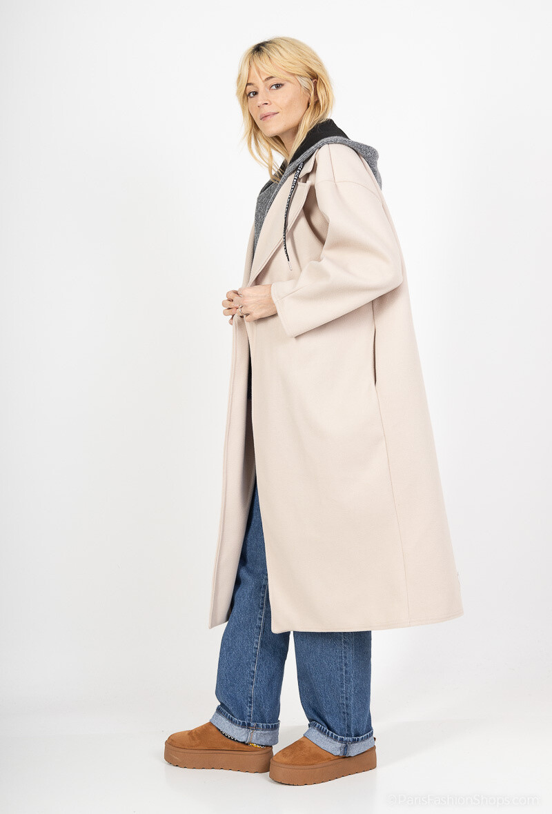 Woolen coats - Ecru - 2 - large format