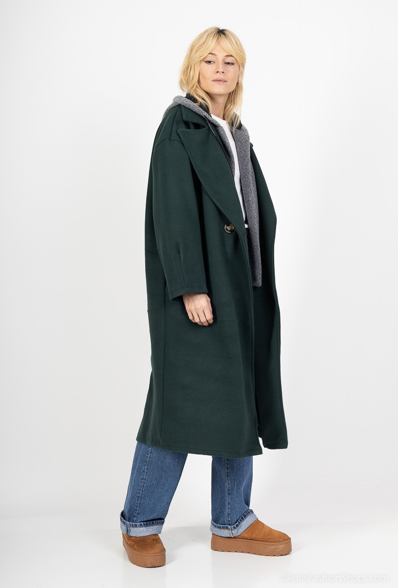 Woolen coats - Bottle green - 1 - large format
