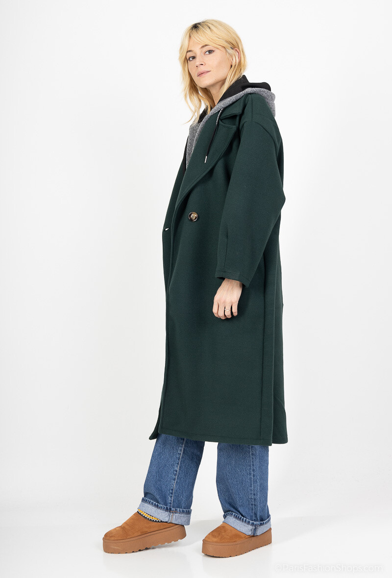 Woolen coats - Bottle green - 3 - large format