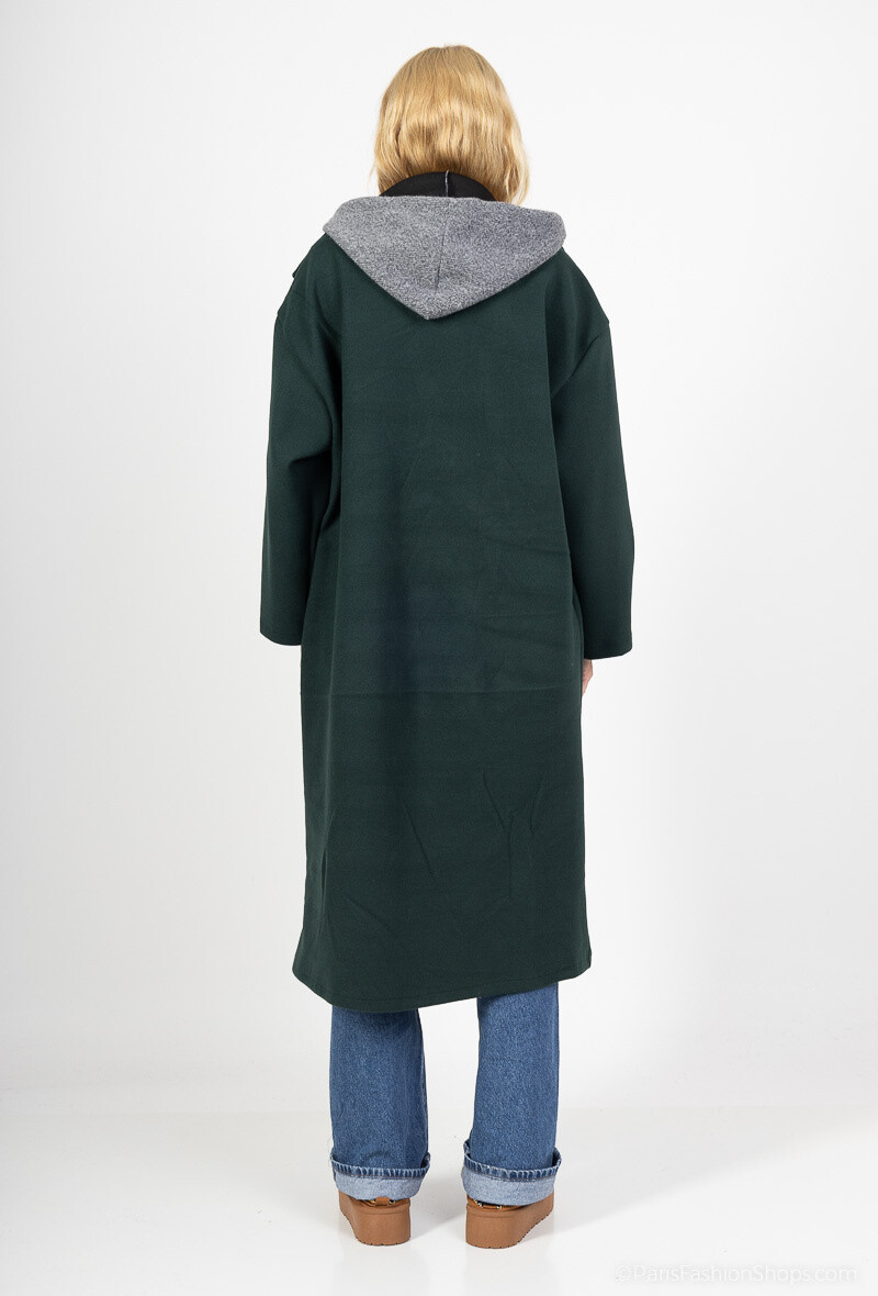 Woolen coats - Bottle green - 4 - large format